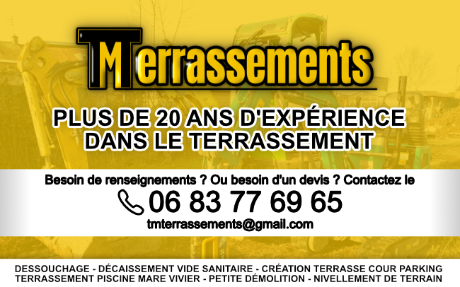 terrassement terrassier mini pelle lille